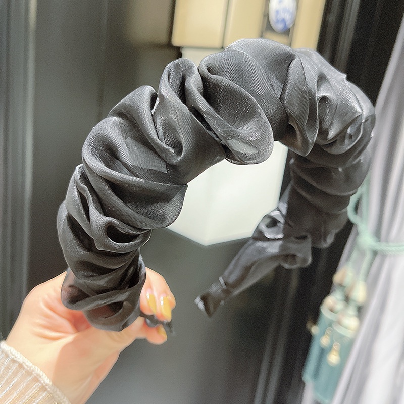 BANDO JUMBO ORGANZA SCRUNCHIE HEADBAND KOREA PREMIUM BERKUALITAS BEST SELLER