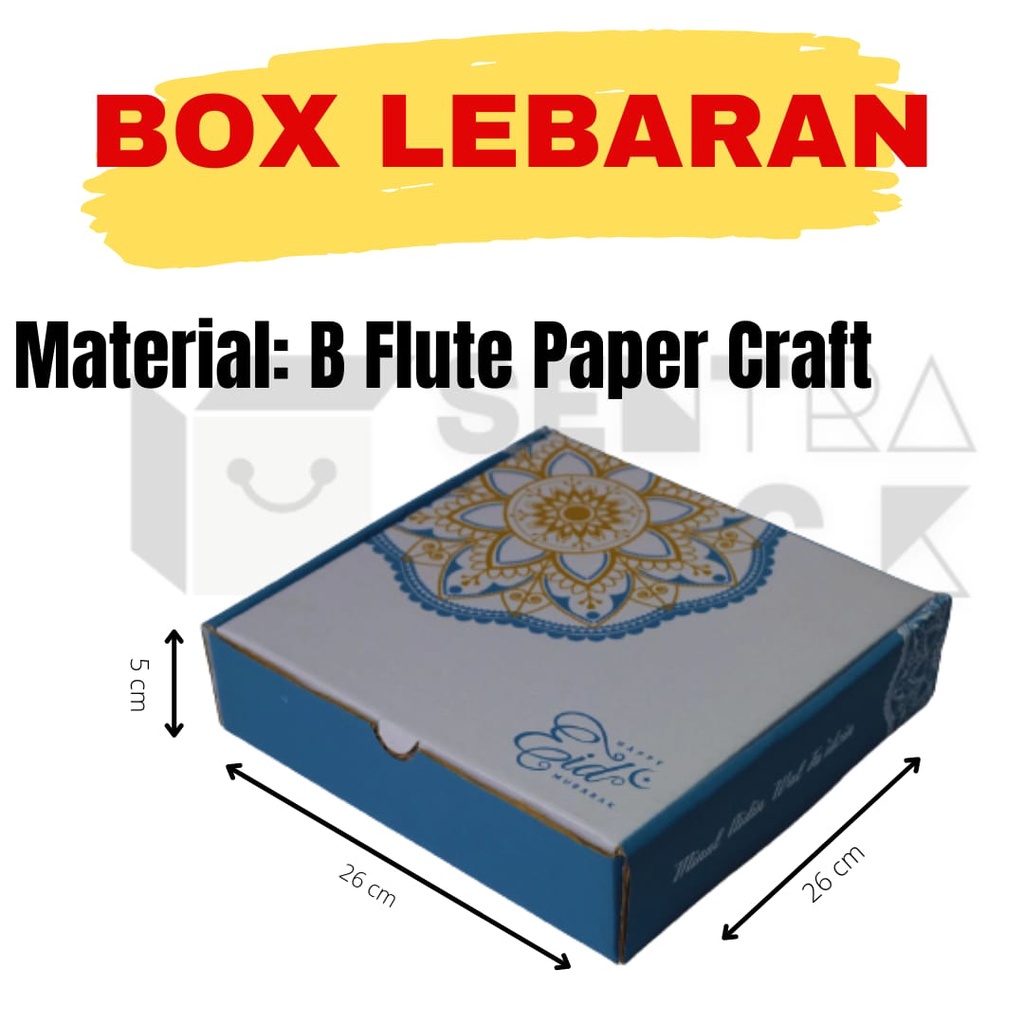 

Box Kuker isi 4 25x25x5cm Kardus Karton Kue Kering Hampers idul fitri ied mubarrak