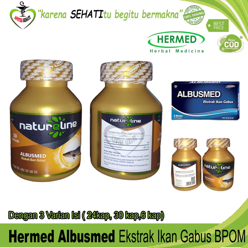 BPOM Natureline Albusmed Ekstrak Ikan Gabus Premium Mempercepat Penyembuhan Luka