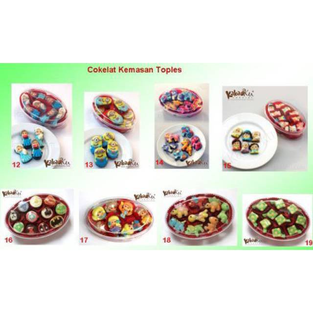 

Cokelat Karakter kemasan toples ukuran 250 gram