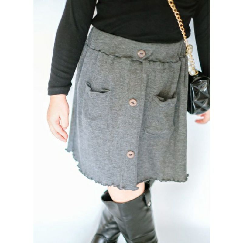 Rok Anak Rib Knit 1-4 Tahun