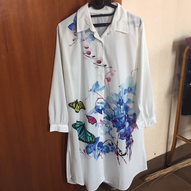 dress putih preloved