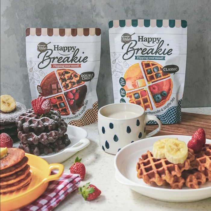 

Ds11 Happy Breakie Gluten Free Pancake & Waffle Mix - Double Choco 250Gr G6B040B1
