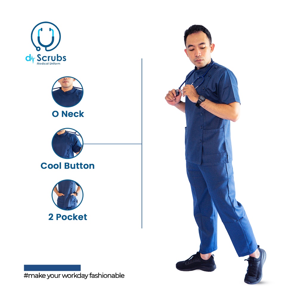 Baju scrub Korean Style | Baju medis korean style | Scrub medis | Baju OK | APD Medis | Alat medis |