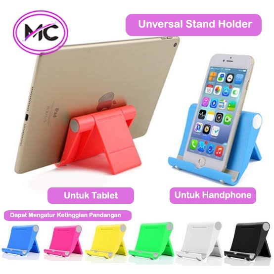 Dudukan HP di Meja Murah Praktis Stand Holder Handphone Tablet Askesoris Phone Hold Warna