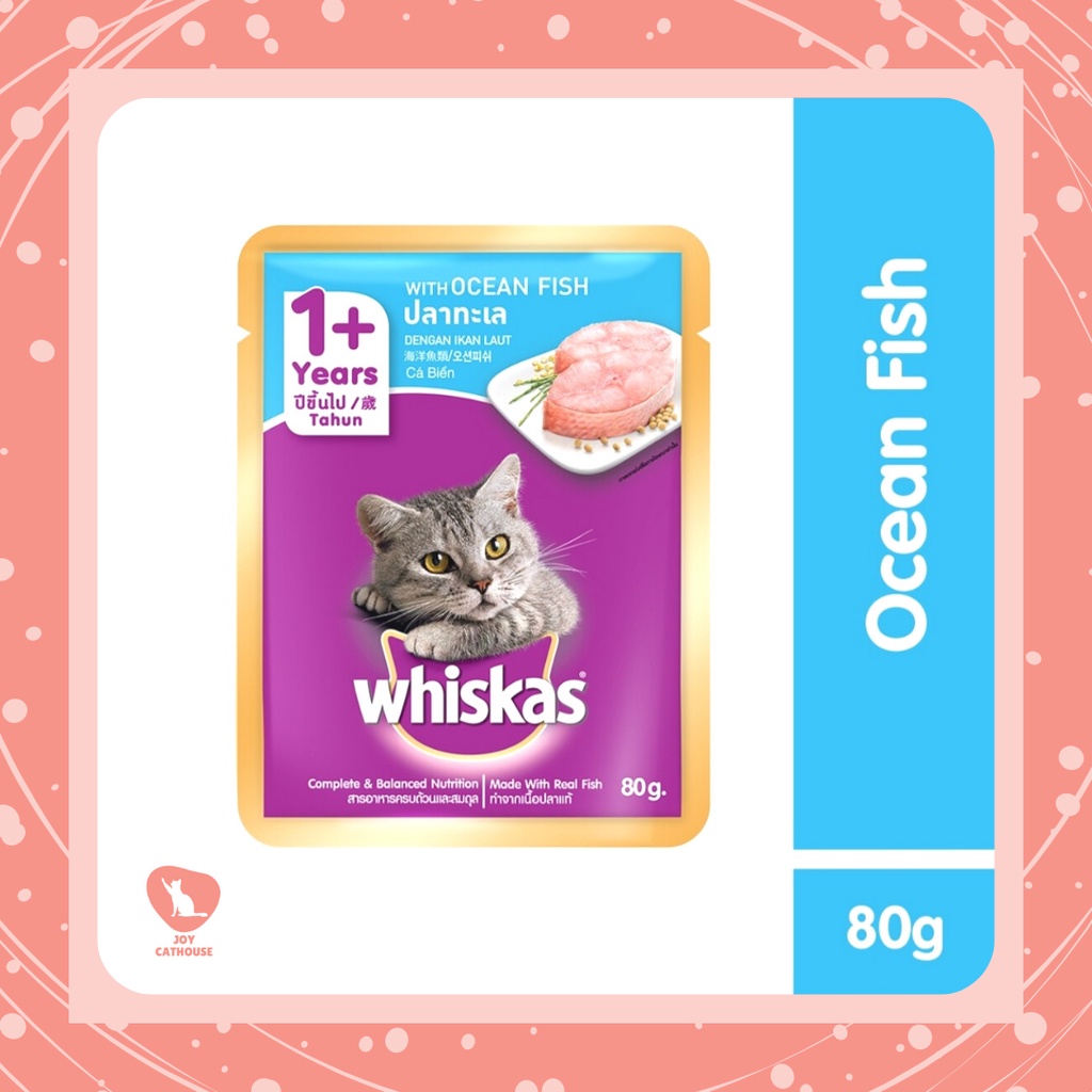 WHISKAS Makanan Kucing Basah Pouch Adult Starter Pack rasa Mackerel 80gr