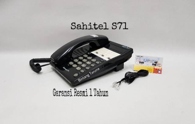 Telepon Rumah Sahitel S71 Telefon Kabel Sahitel S71 (Hitam)