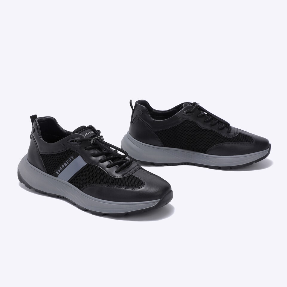 SEPATU SNEAKER EVERBEST PRIA ORIGINAL CASUAL KETS BRANDED HITAM EM45