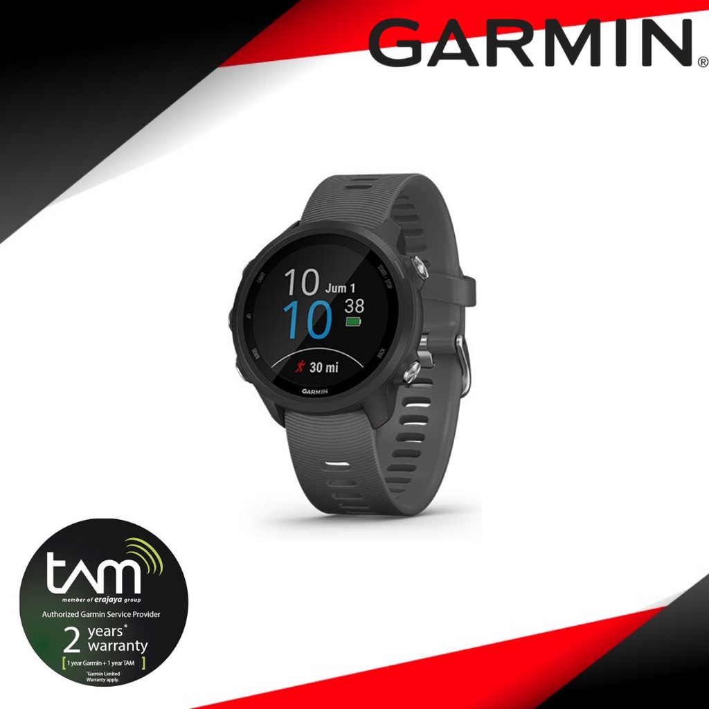 Garmin Forerunner 245 slat grey non music Garansi Resmi TAM 2 Tahun