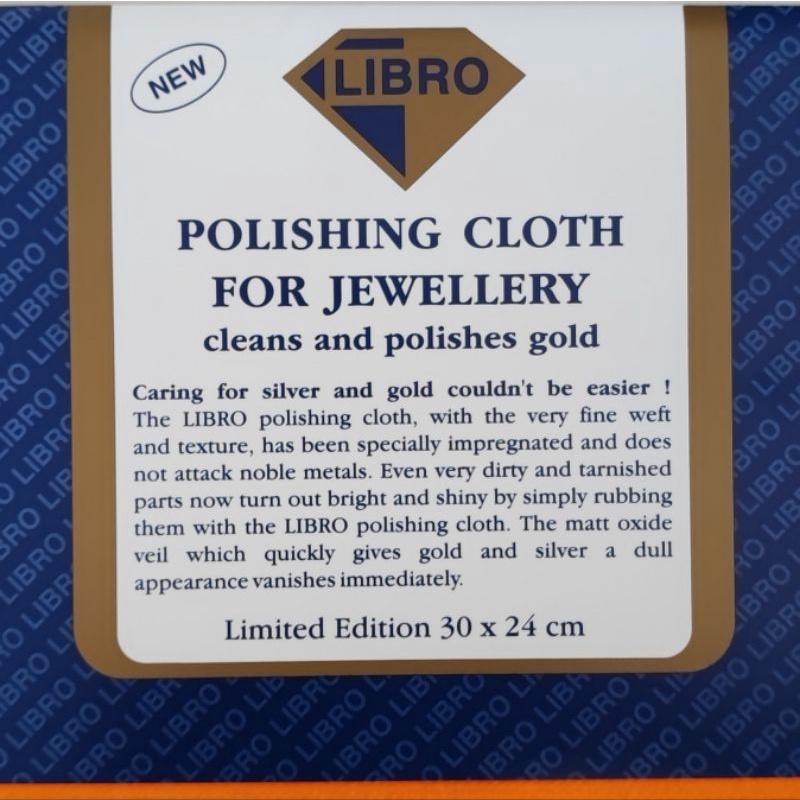 LIBRO Gold Polishing Cloth (30 x 24 cm) kain poles perhiasan emas