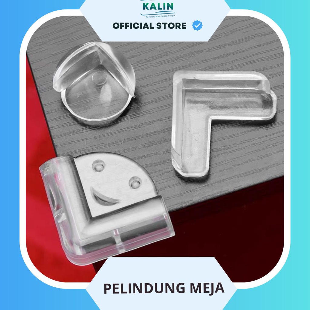 Pelindung Sudut Meja Unik - Pelindung Sudut Meja Transparan - Pengaman Siku Sudut Meja - Silikon Pel