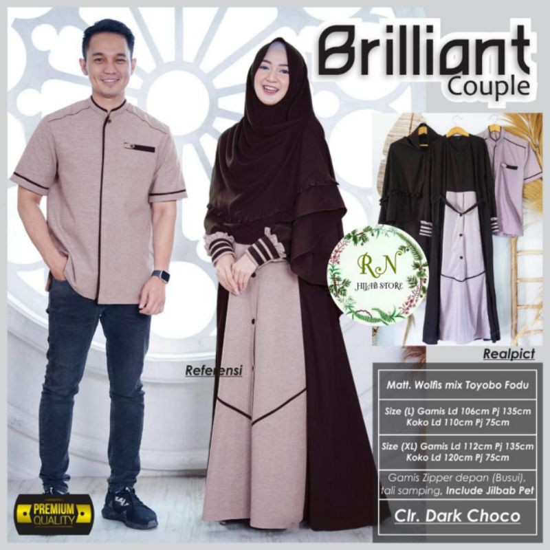 COUPLE BRILIANT/BAJU COUPLE LEBARAN JUMBO BIGSIZE/BAJU SARIMBIT/FASHION HQ/BISA CODU