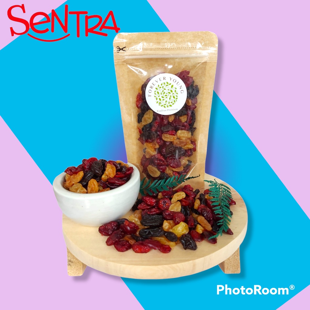 

Mixed Dried Berries 3in1 Golden Raisin Kismis Hitam Cranberry