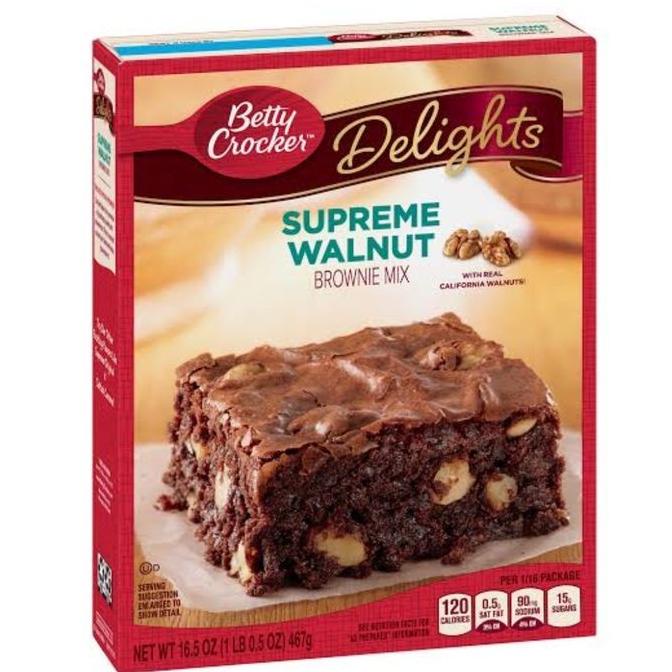 

Betty crocker supreme walnut brownie mix 16.5 oz (467gr)