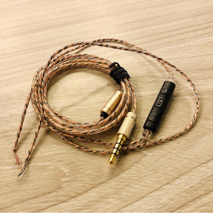 High Grade 160 Core OFC Golden DIY Earphone Repair Cable Replacement