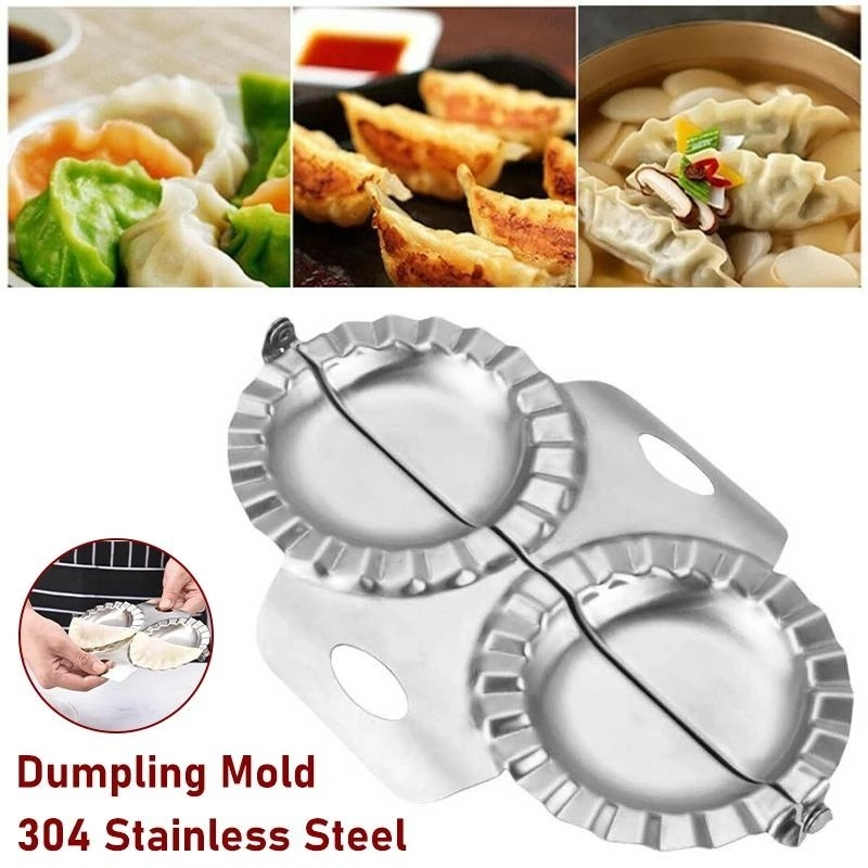 Cetakan Pembuat Pangsit Ravioli Kepala Ganda Bahan 304 Stainless Steel Untuk Dapur