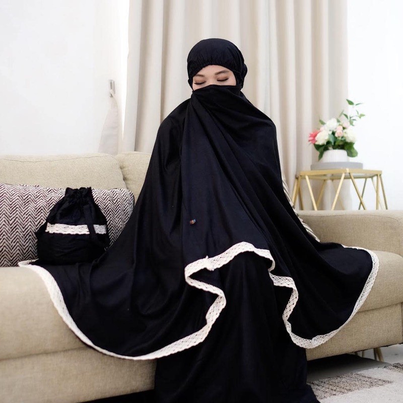 MUKENA RAYA RENDA RAJUT  MUKENA BALI DEWASA JUMBO KATUN RAYON MUKENA PLISKET POLOS