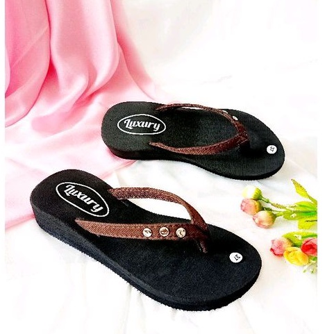 SANDAL JEPIT WANITA - SANDAL WEDGES SPON - SANDAL JEPIT SPON  - SANDAL SPON WANITA - WEDGES WANITA - SANDAL CEWEK ( KELING 3)