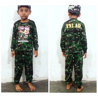 Baju Loreng Anak/ Baju Stelan Loreng Anak/ Stelan Kaos Loreng Anak