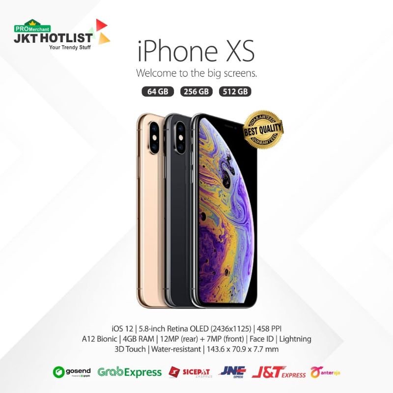 IPHONE XS 64GB SECOND LIKE NEW ORIGINAL FULLSET OEM MURAH MULUS BERGARANSI JUAL IPHONE TERMURAH
