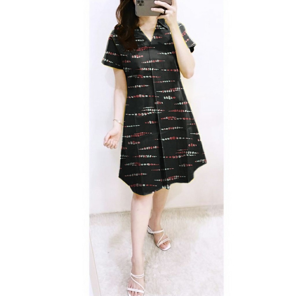*[HNFK] Dress Wanita / Dress Laina  / Dress Wanita Korea / Pakaian Wanita Terbaru / Dress batik