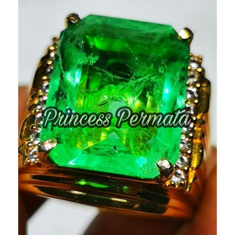 Batu permata zamrud chatam colombia super jumbo