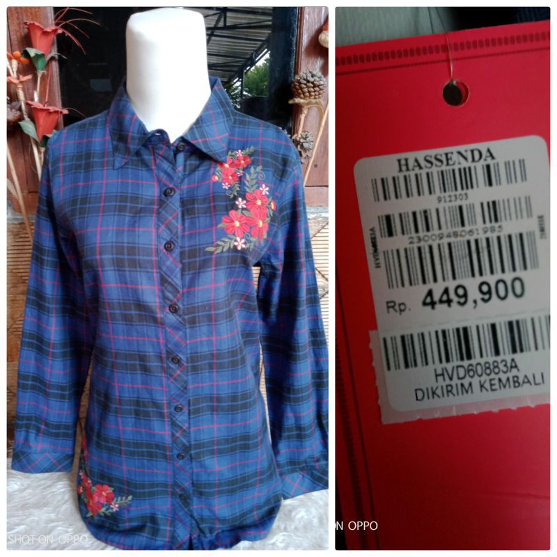 Terbaru kemeja Hassenda Original size M,xl wanita dewasa geser lihat gambar