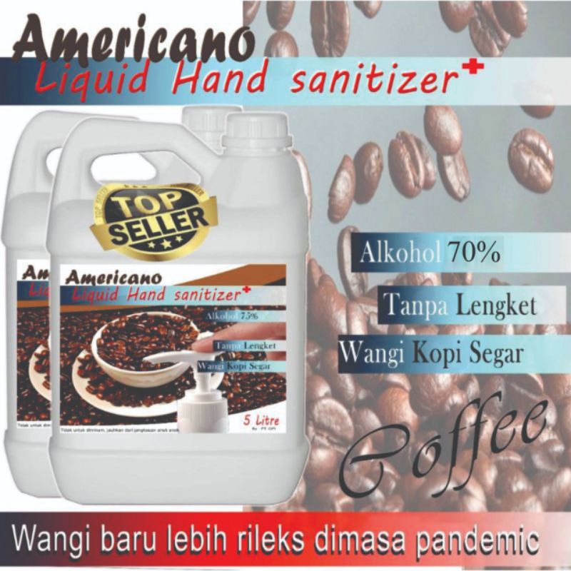 hand sanitizer cair 5 liter antiseptik aroma kopi izin kemekes