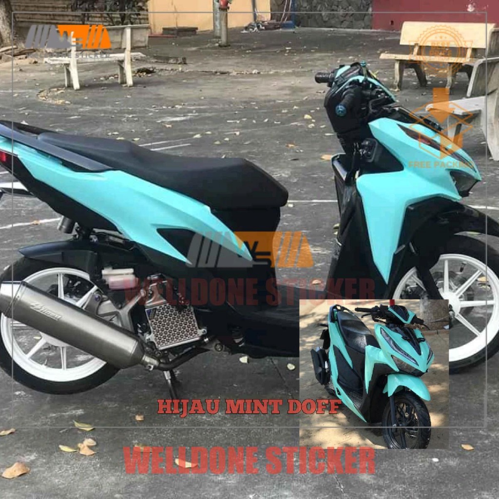 Stiker skotlet motor/mobil warna hijau mint doff merk profik 100% original kualitas super
