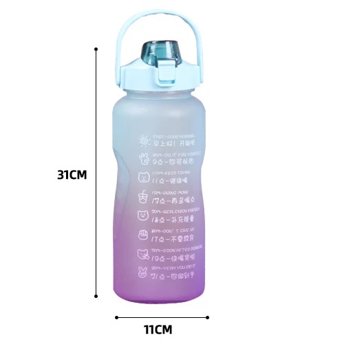 Botol Air Minum Viral 2000ML Stiker TidakTimbul / Stiker 2D Botol Minum Rainbow 2L Botol Viral 2Liter -Smartchoice