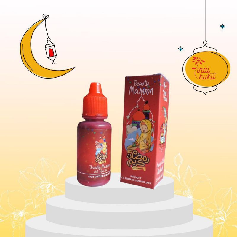 Inai Kuku Halal - Pewarna Kuku Muslimah - Beauty Maroon & Red, Inai Kuku Murah, Kutek Muslimah-Pacar