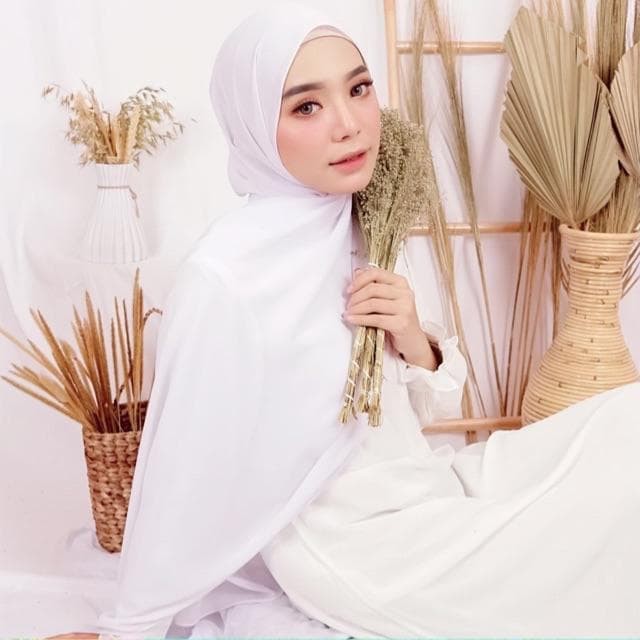 Pashmina ceruty babydoll, pashmina instan, pashmina ceruty polos, ceruty import