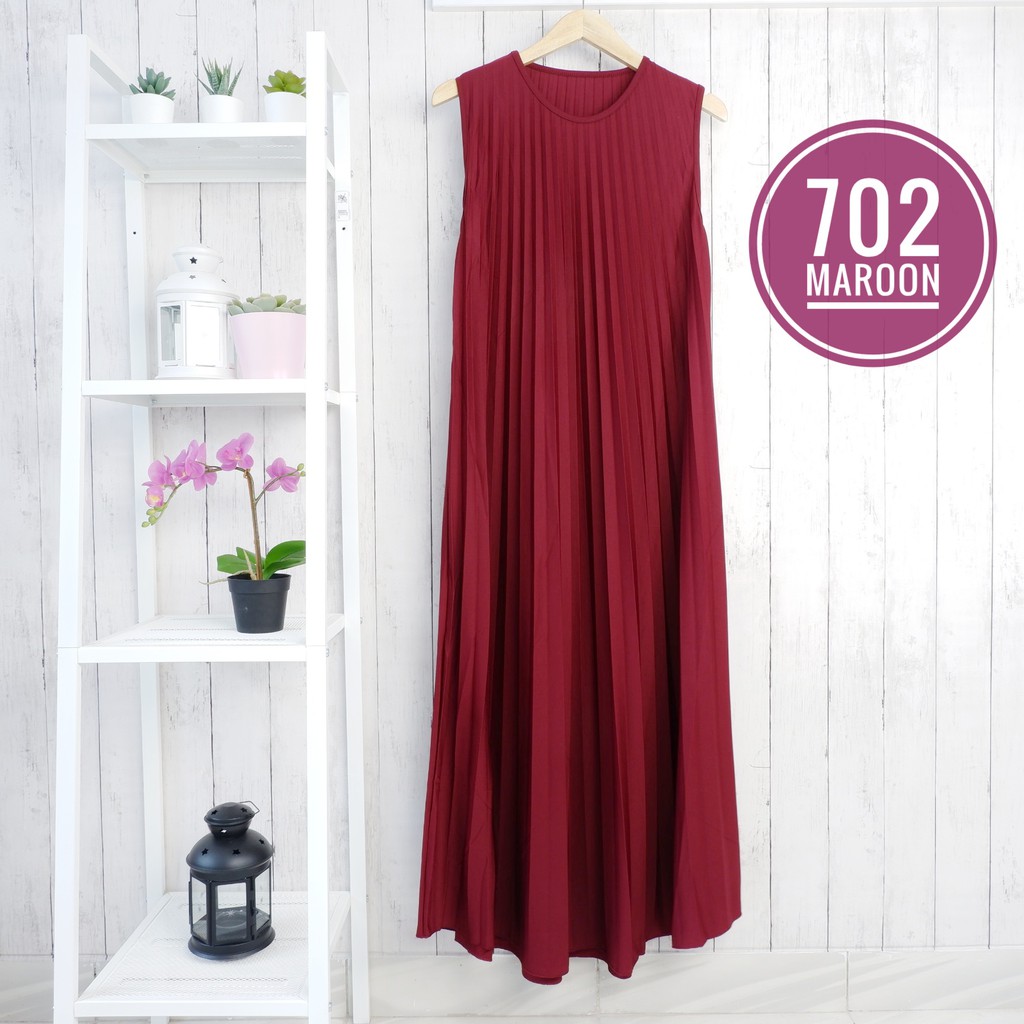 GAMIS PLISKET PAYUNG 702 MAXY DRESS PLISKET TERUSAN PRISKET PLEATED DRESS PLISKET MAYUNG FLOWY