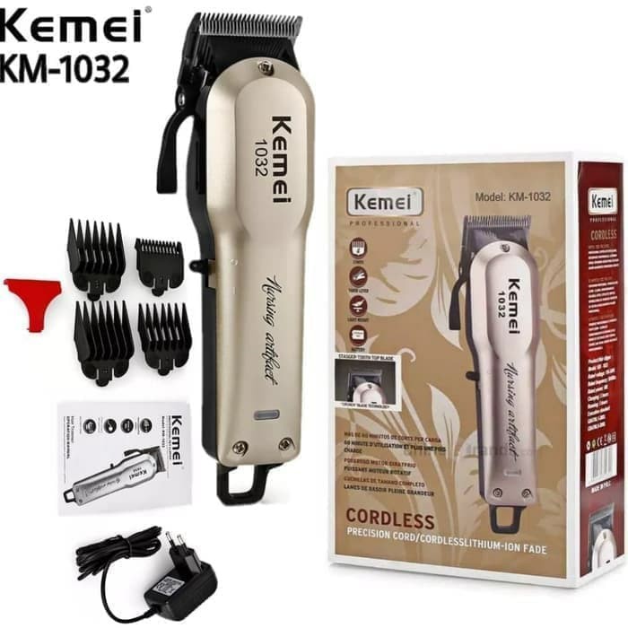 Clipper KEMEI KM-1032 Alat / Mesin Cukur Rambut Rechargeable Lithium