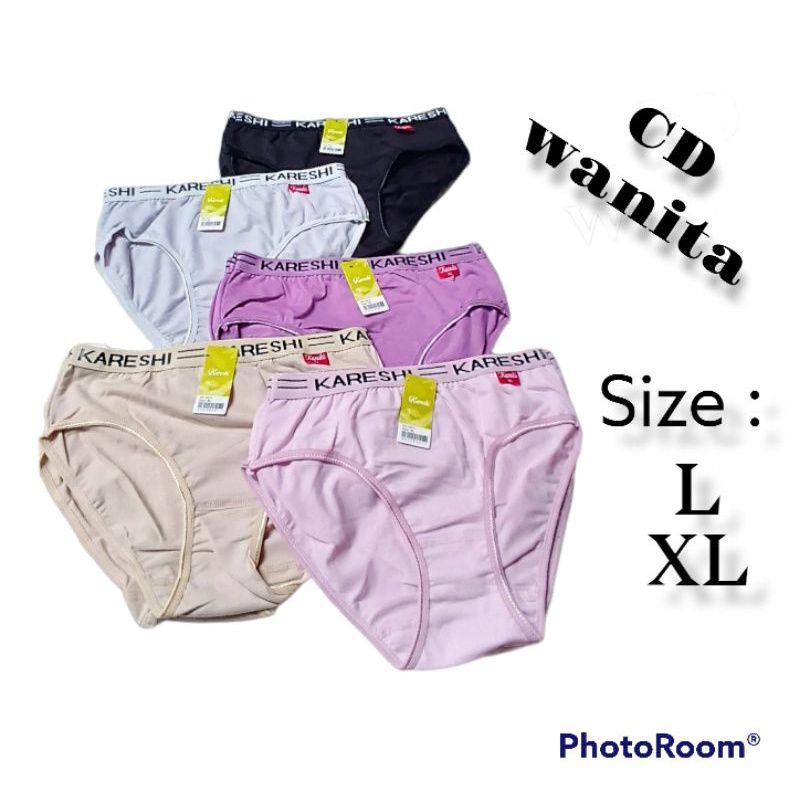 12 Pcs/Beee_91/Lusinan Celana Dalam Wanita Cd Perempuan Kareshi Karet Luar 2815