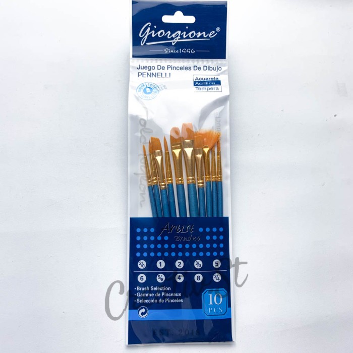 

(DISKON TERMURAH) Giorgione Kuas Lukis Set Lengkap G-198SH 10 pcs