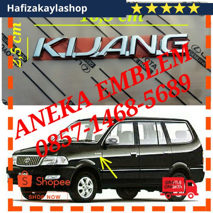 Part mobil original - emblem kijang - logo kijang - tulisan kijang - kapsul zn 332