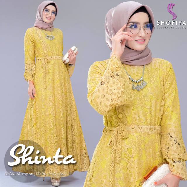 Dress brokat import shinta by shofiya