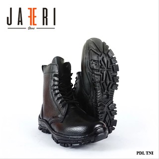 Terlaris SQ Sepatu PDL TNI Hitam Kulit Sapi Asli