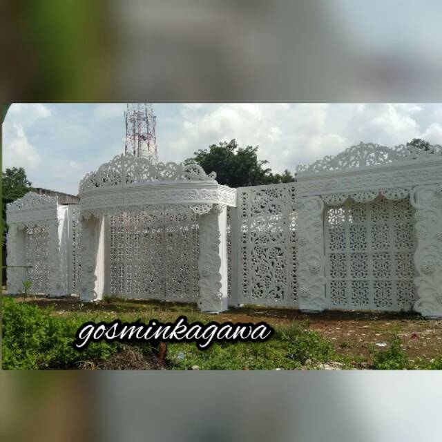 Dekorasi pelaminan karet spons minimalis sahrini raffi ahmad