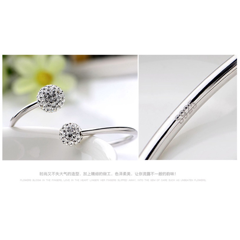 Gelang Desain Bintang Jeon Ji Hyun Bahan Stainless Steel Lapis Silver Untuk Wanita