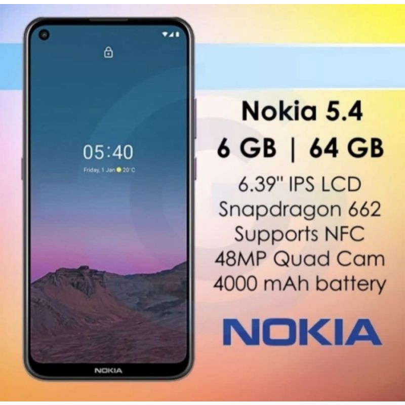 NOKIA 5.4 [6GB/64GB] / NOKIA 5.3 [6GB/64GB] Polar Night Blue/Charcoal Black Garansi Resmi Segel
