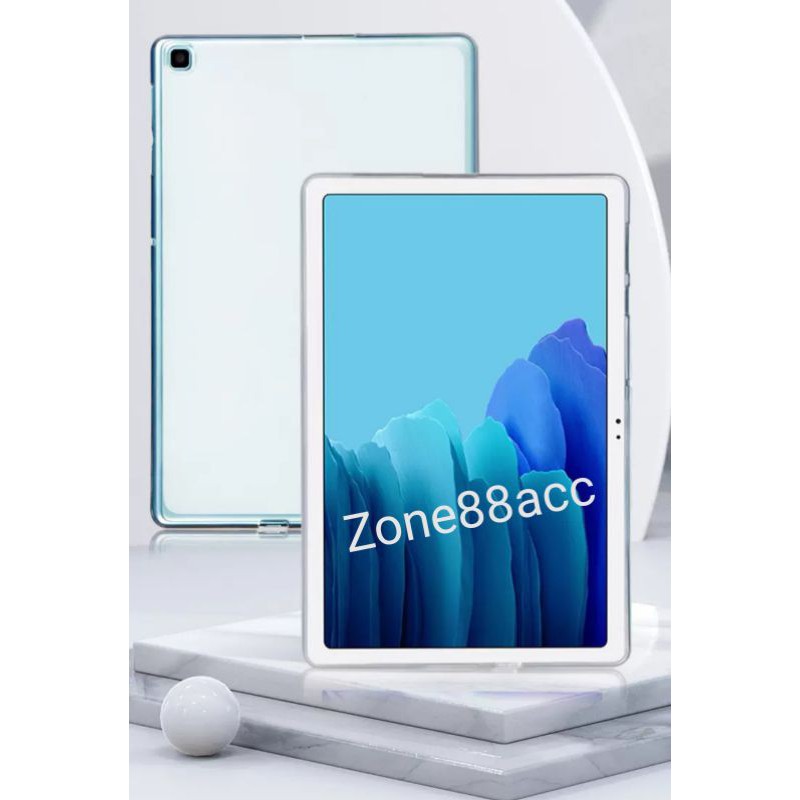 Case Samsung Galaxy Tab A7 LTE 10.4 2020 2022 T500 T505 Softcase Silicon Silikon Ultrathin Casing Cover Soft pelindung Belakang Clear Bening Hitam