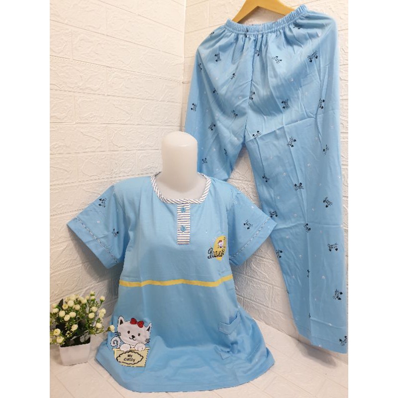 COD Baju tidur wanita tessa CP import bahan tebal dan adem 101-3