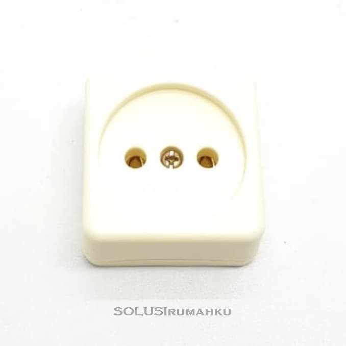 LOYAL Stop Kontak Tipis 1 Lubang / Terminal Kuningan Colokan Listrik