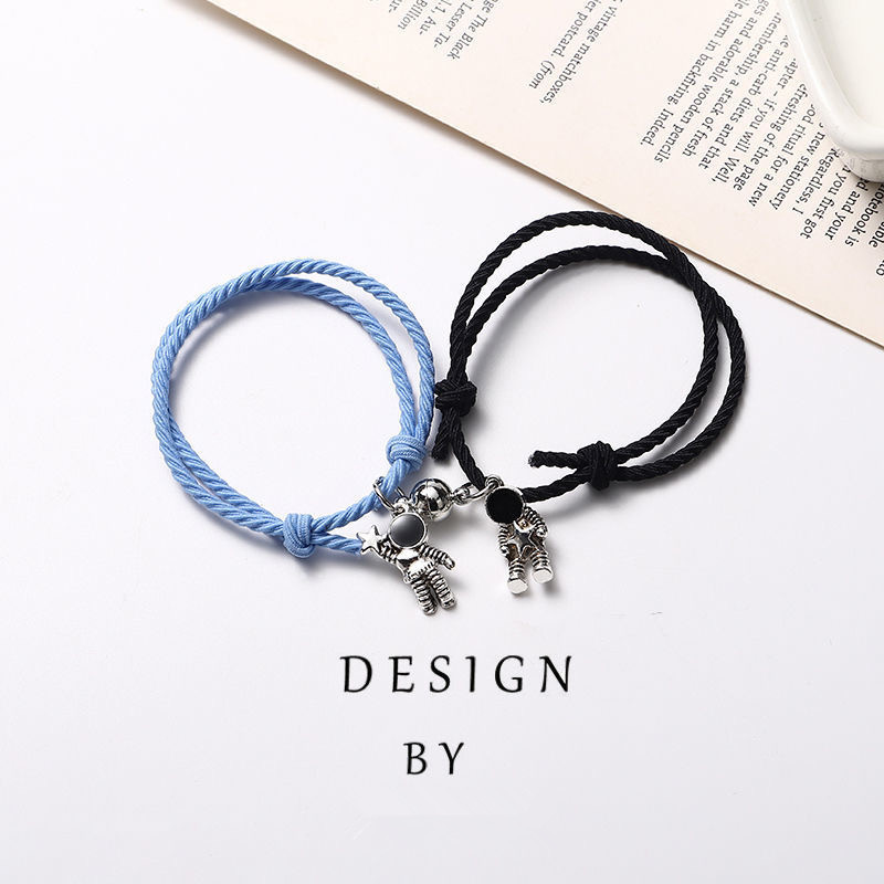 Fashion astronaut pendant couple Bracelet nylon rope Solid Color Bracelet simple accessories