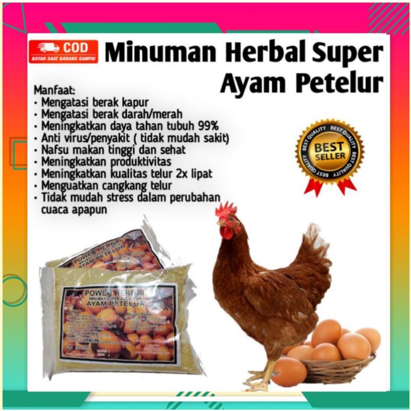 VITAMIN AYAM PETELUR MINUMAN HERBAL AYAM PETELUR SEHAT ALAMI 100%
