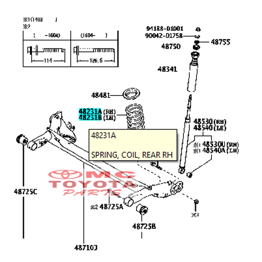 Per Keong / Spring Belakang Agya Ayla 48231-BZ240