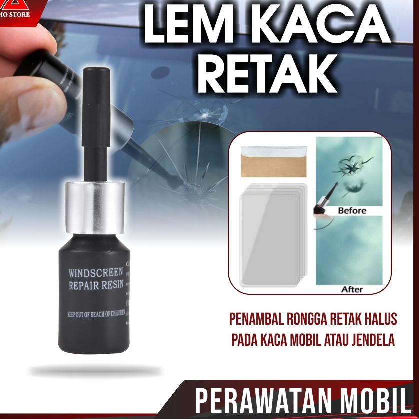 Super Premium LEM KACA RETAK Lem Kaca Mobil Retak Windshield Repair Kit Original Import Lem Kaca Mob
