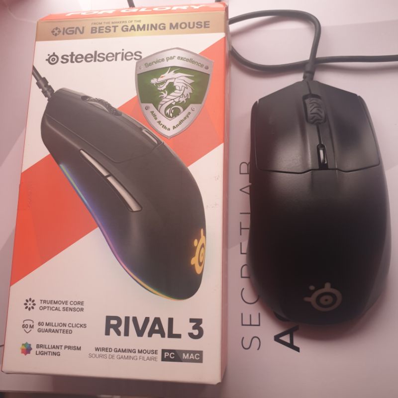 Steelseries Rival 3 Wired Gaming Mouse second bekas